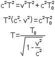 The equation of time dilation.